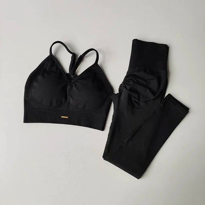 Peach High-Waisted Hip-Lifting Women's Exercise Suit Shockproof Yoga Fitness Clothes for Running And Styling